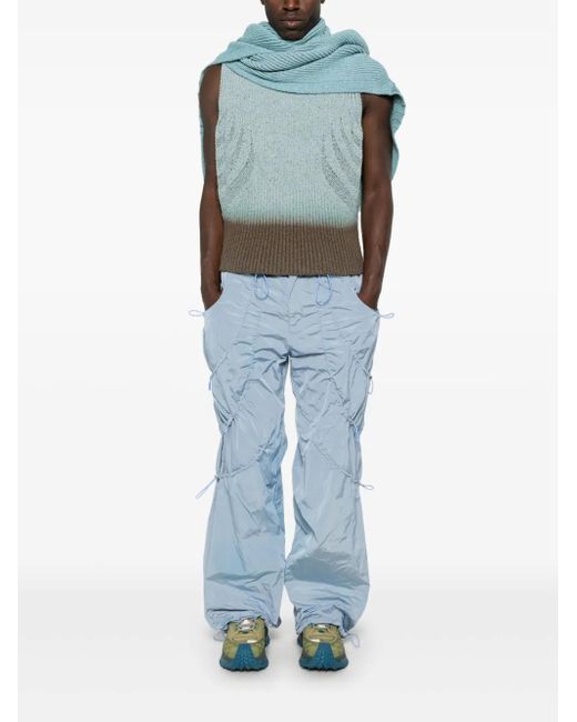 Charlie Constantinou Blue Knitted Top And Scarf Set for men