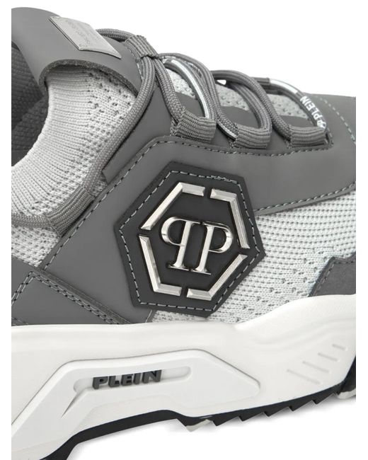 Philipp Plein White Predator Logo-Plaque Trainers