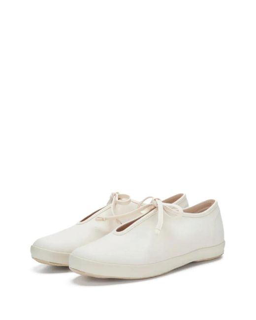 Moonstar White Little Prim Lace-Up Sneakers