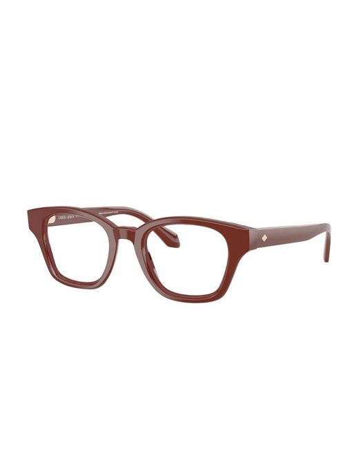 Giorgio Armani Brown Rectangle-Frame Glasses for men