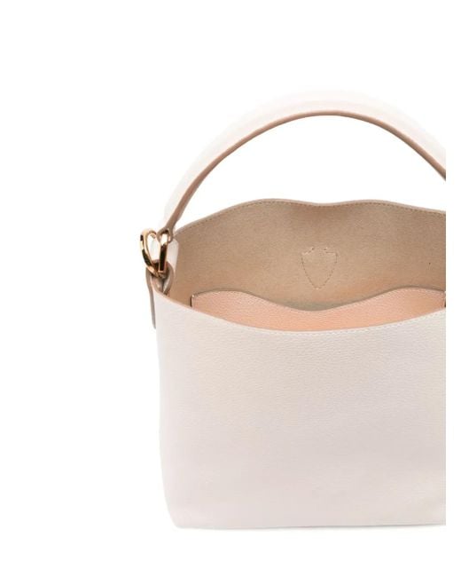 Tod's White Mini T Timeless Leather Bucket Bag