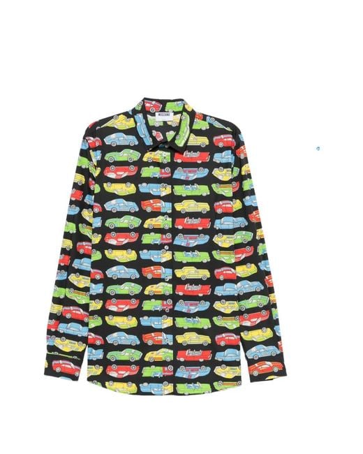 Moschino Black Car-Print Shirt for men
