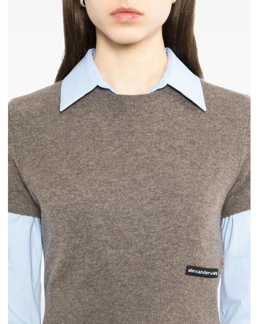 Alexander Wang Geplooide Spencer in het White