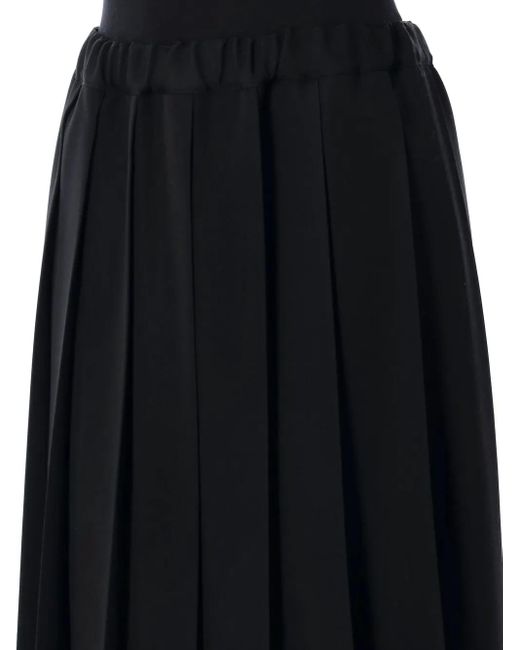 Comme des Garçons Black Pleated Midi Skirt