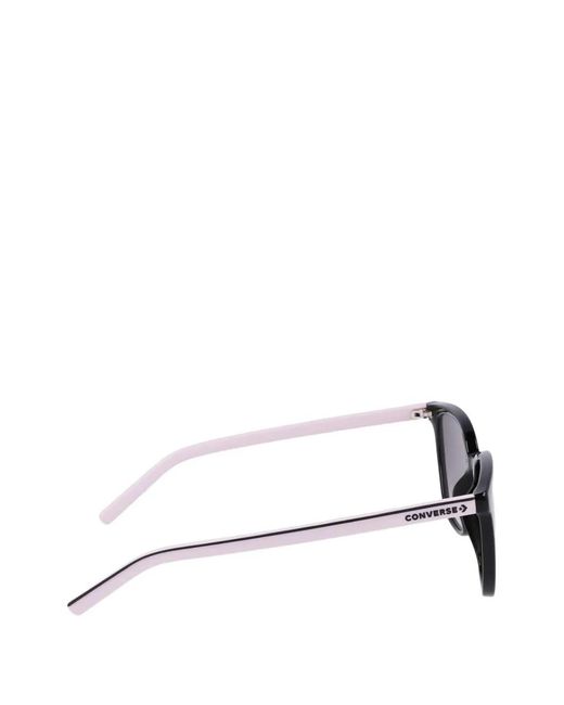 Converse Black Elevate Geometric-Frame Sunglasses