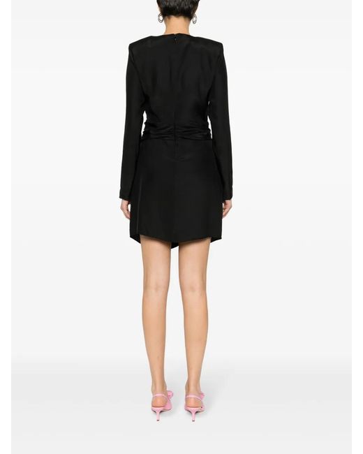 GAUGE81 Black Izu Knot-Detailed Silk Dress
