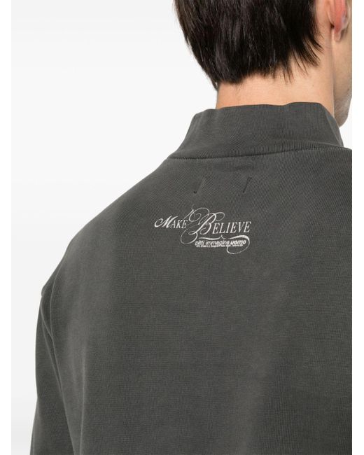 ERL Gray Logo-printed Longsleeved T-shirt for men