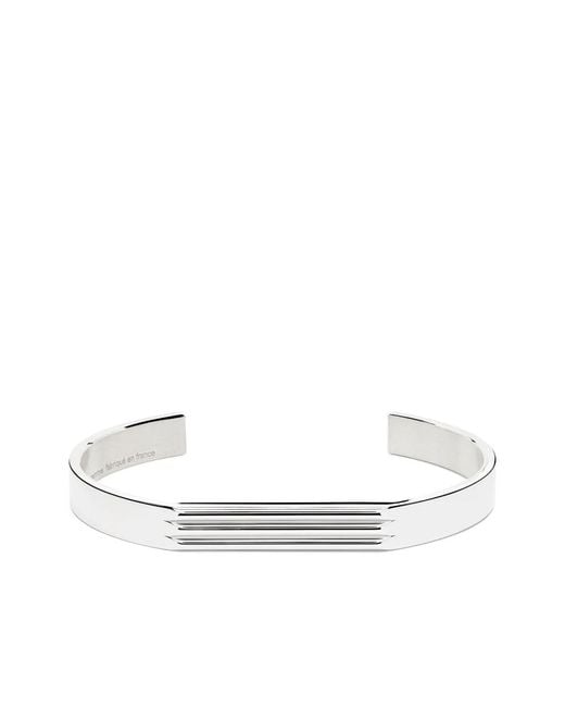 Le Gramme White Sterling 21G Godron Bracelet