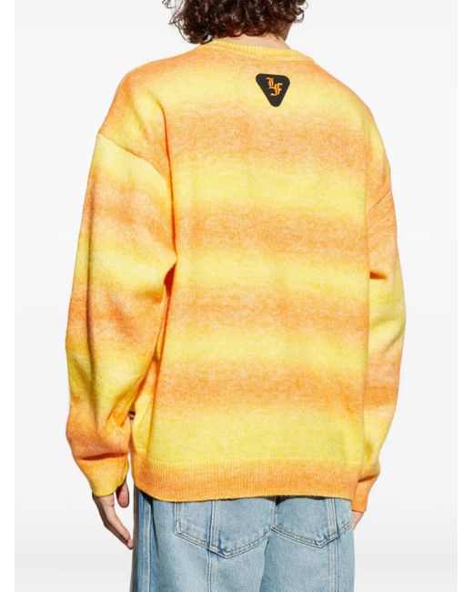 PUMA Pullover mit Logo-Patch in Ombré-Optik in Yellow für Herren