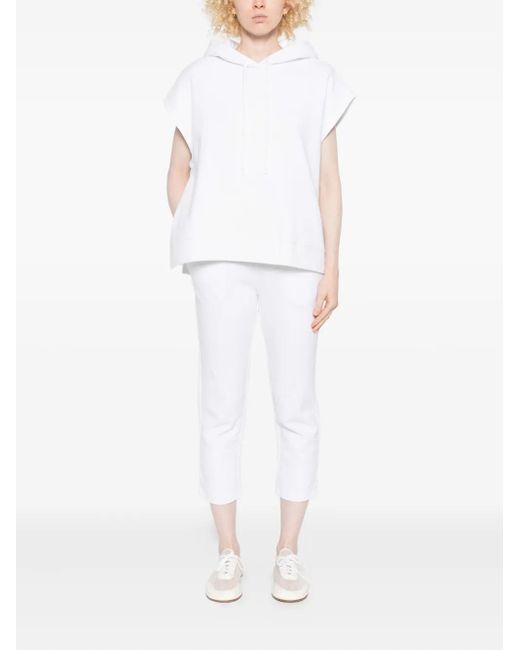 Marc O' Polo White Drawstring Cropped Trousers