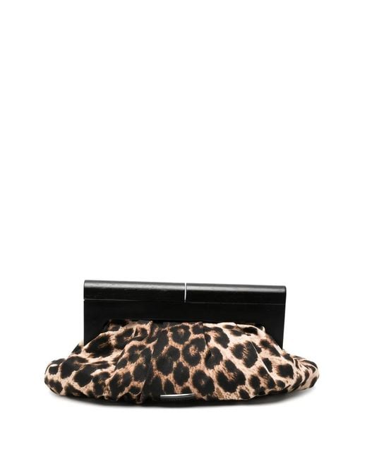 Twentyfourhaitch White Kenda Ruched Clutch Bag