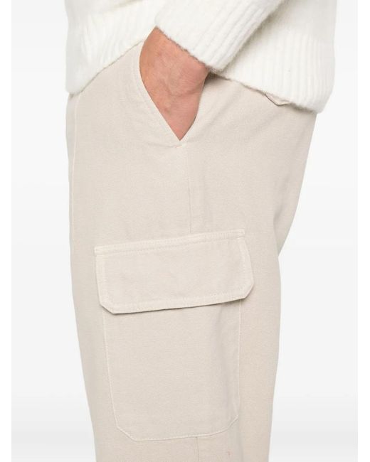 Eleventy Natural Cotton Cargo Pants for men