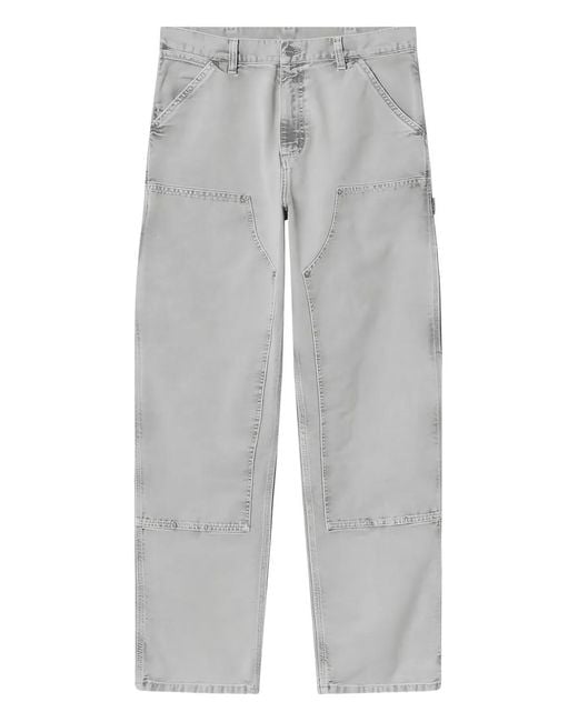 Carhartt Gray 'Double Knee' Jeans for men