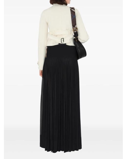 Burberry Maxi-Plooirok in het Black