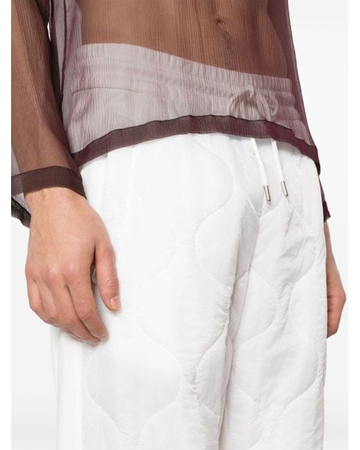Pantalon de jogging ample matelassé Dries Van Noten pour homme en coloris White