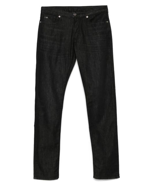 メンズ Emporio Armani ロゴパッチ ジーンズ Black
