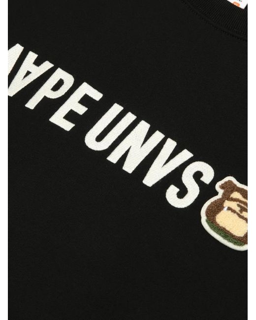 Aape By A Bathing Ape Black Aaper Crew Neck Sweatshirt for men