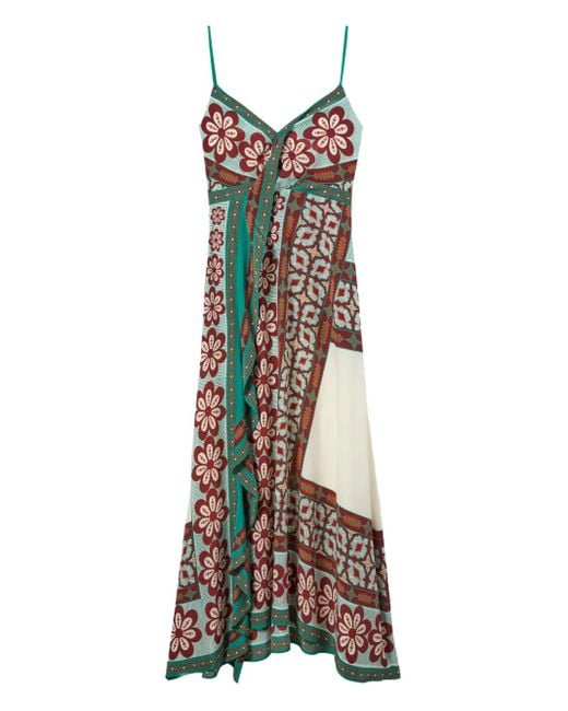 LaDoubleJ Natural Turn Around Floral-Print Maxi Dress