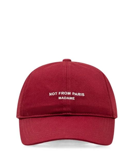 Drole de Monsieur Slogan-Embroidered Cap for men