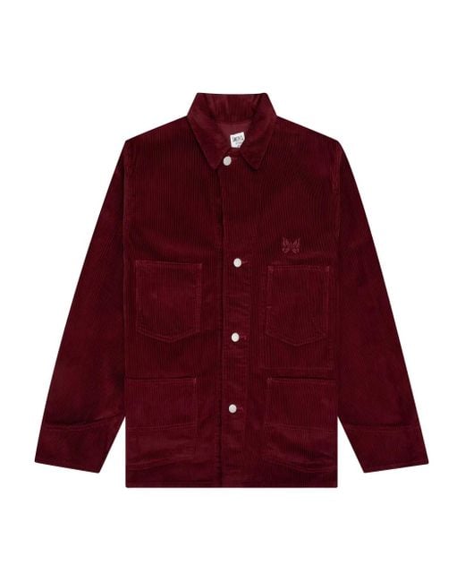 Needles X SMITH'S Hemdjacke aus Cord in Red für Herren