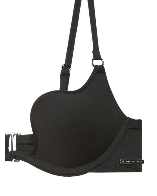 Fleur du Mal Black Seduce Bikini Top