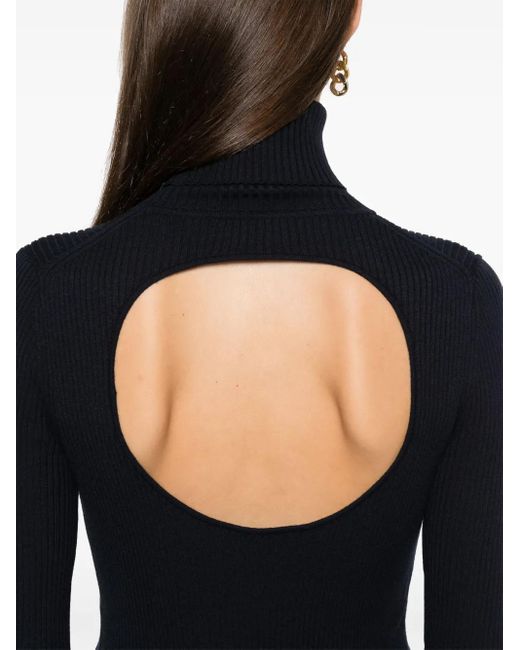 P.A.R.O.S.H. Black Cut-Out Sweater
