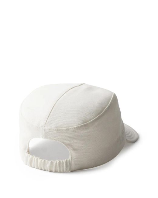 Prada White Drill Baseball Cap