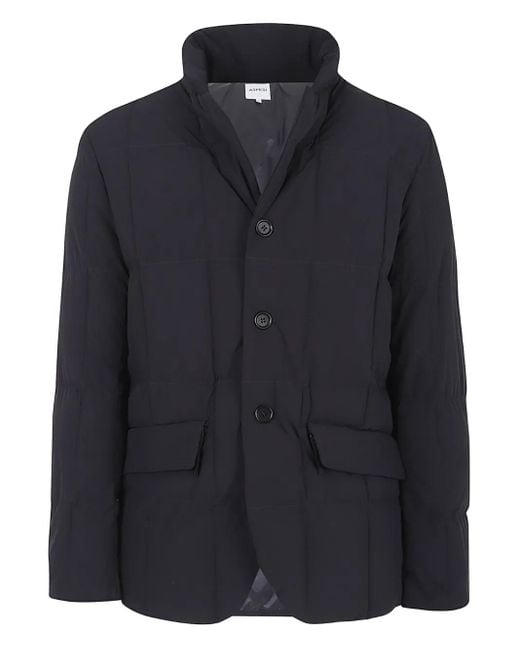 Aspesi Gesteppte Kapuzenjacke in Black für Herren