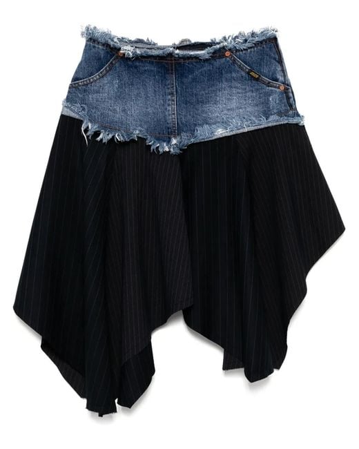 ANDERSSON BELL Blue Fringe Detailing Skirt