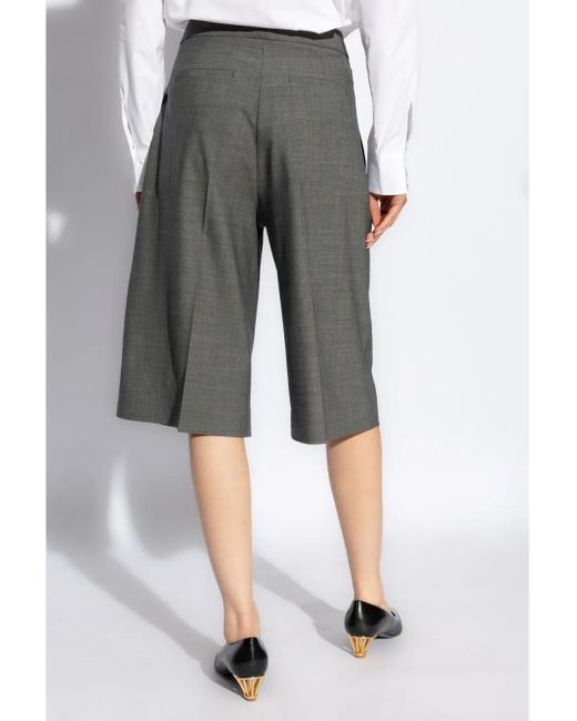 Fabiana Filippi Gray Pressed-Crease Knee-Length Shorts