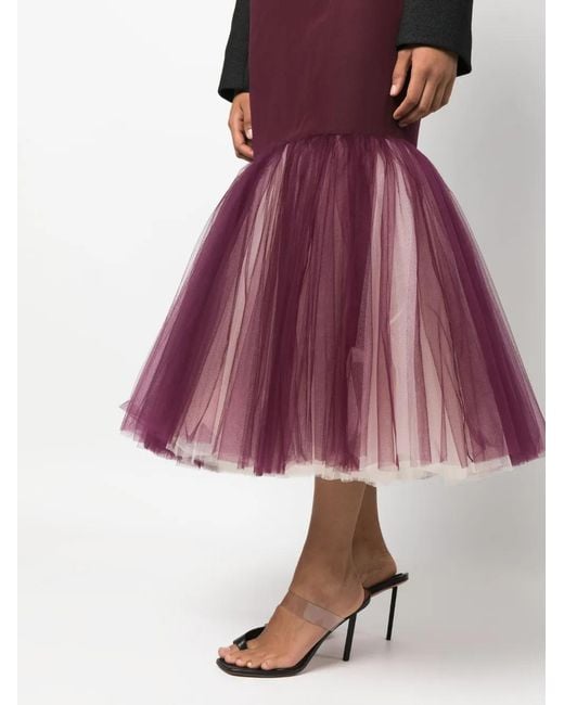 Moschino Purple Fishtail Pencil Midi Skirt