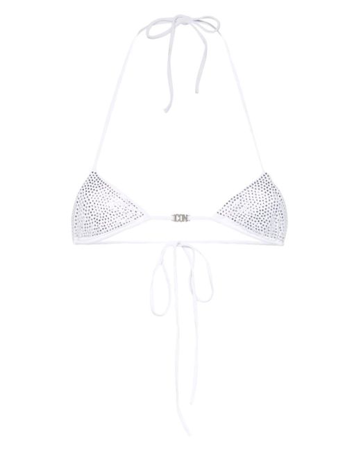Top bikini Icon Clubbing di DSquared² in White