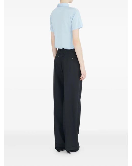 Maison Margiela Blue High-Waisted Trousers