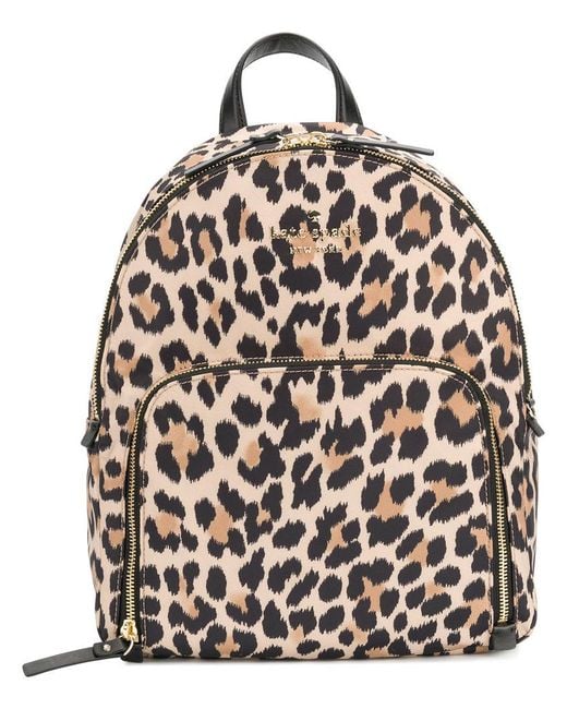 Kate Spade Brown Leopard Print Backpack