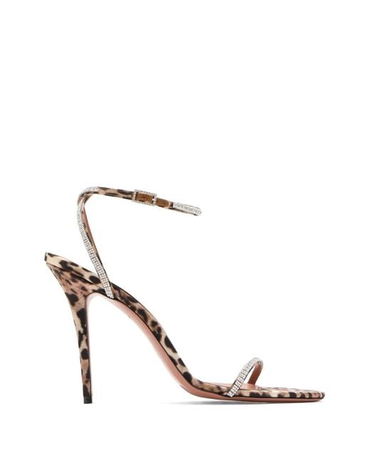 AMINA MUADDI White 105Mm Diamante Heeled Sandals