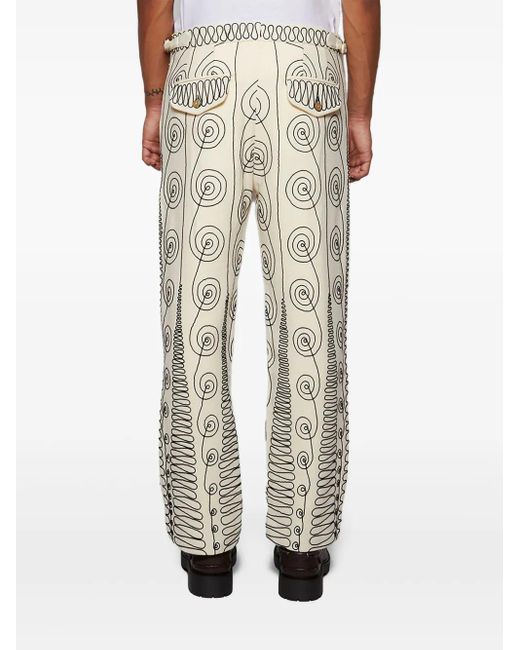 Pantalon Quillwork Bode pour homme en coloris Gray