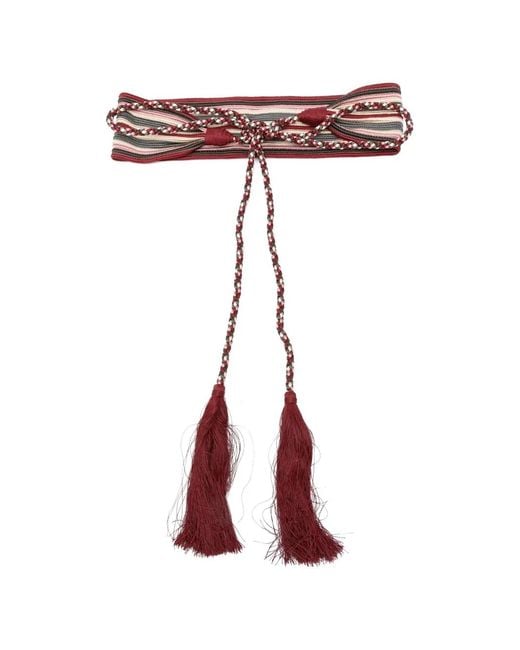 Antonio Marras Red Tassel-Detail Striped Belt