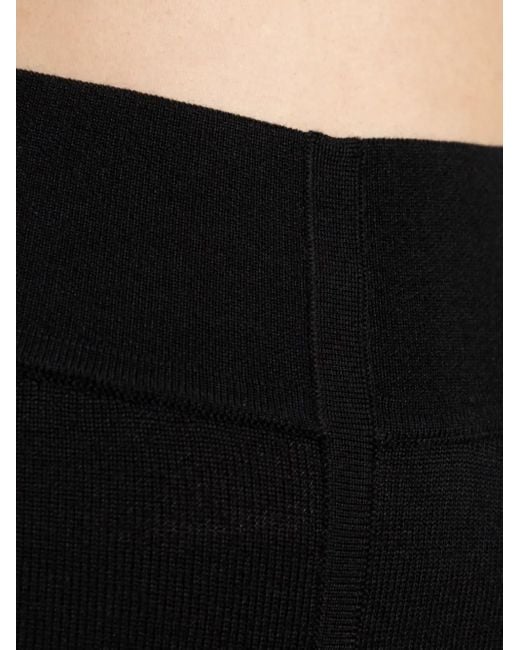 Rick Owens Black Wollhose mit hohem Bund