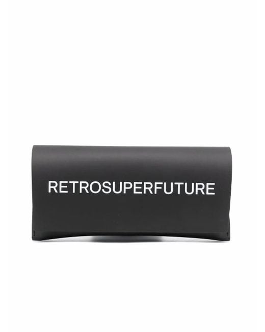 Retrosuperfuture Black Zenya Geometric-Frame Sunglasses