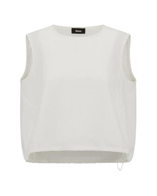 Laminar White Crew-Neck Top