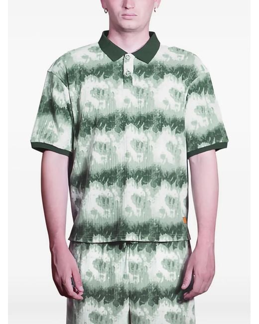 Maison hideout Green Cloud Pattern Drawstring Shorts for men