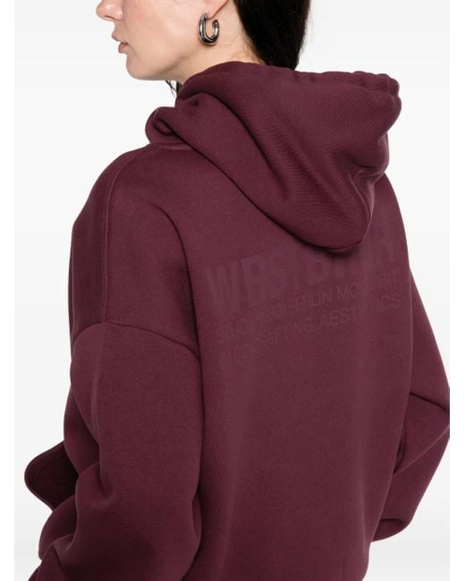 WRSTBHVR Purple Studio V12 Drawstring Hoodie
