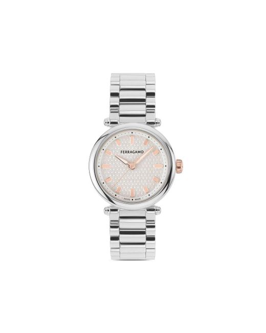 Reloj Softy con movimiento de cuarzo de 30 mm Ferragamo de color White