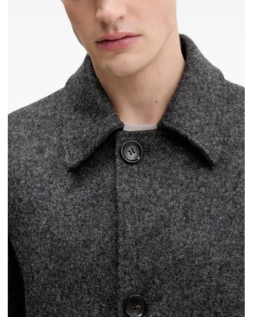 Bally Gray Buttoned Coat for men