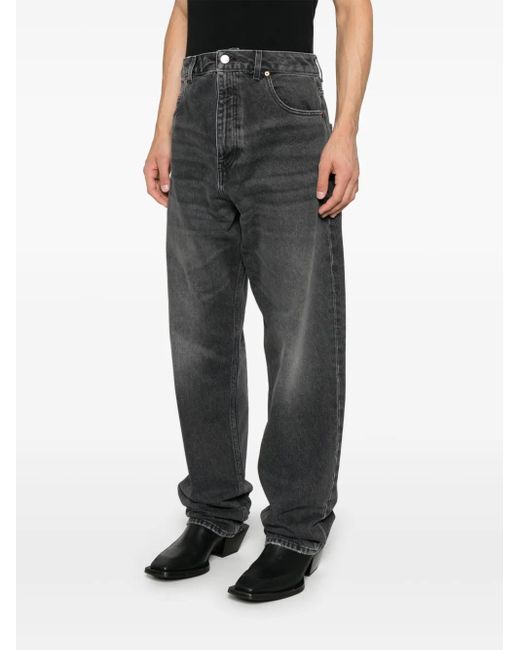 Martine Rose Gray Open Fly Jeans for men
