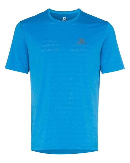 Salomon S/LAB Synthetic Logo Print Performance T-shirt in Blue for Men - Lyst