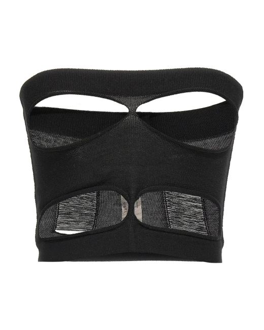 Top A Fascia Tanja di Rick Owens in Black