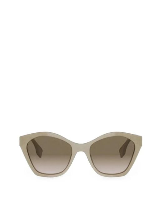 Fendi Gray Cat-Eye Sunglasses