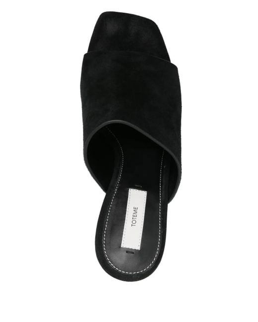 Totême Black Velvet Mules