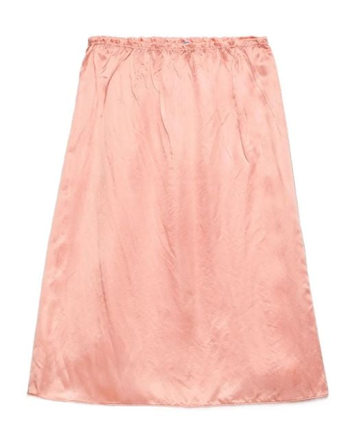 Prada Rok Met Elastische Taille in het Pink